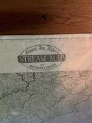 Higbee's Stream Map of PA, framed 62x39.5