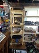 White plastic shelf unit - no contents