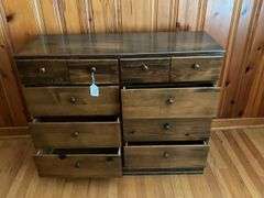 Dark pine chest of drawers 41.5x15x34