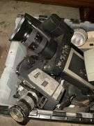 Vintage 8mm movie cameras, and RCA Newvicon video camera, misc cameras