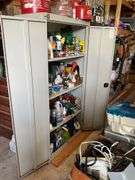 2-door metal storage cabinet - no contents 36x72x18, MUST COME DURING LAST 2 HOURS OF PICKUP FOR THIS ITEM.