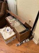 Wooden storage chest - no contents 46x14x17