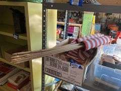 Stick flags, Peanuts stickers, misc