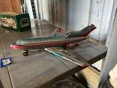 Vintage American Airlines litho tin toy airplane