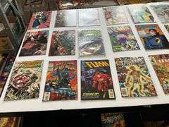 Comic books including: Flash, Spider-Man, X-Men, Captain America