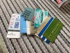 Vintage car manual collection and auto literature