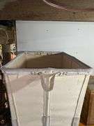 Vintage Industrial laundry canvas bin
