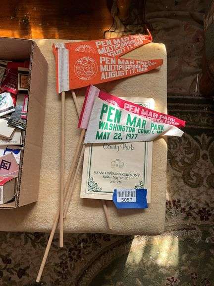 Vintage Pen Mar Park pennants and 1977 Grand Opening program
