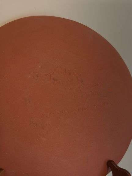Breininger sgraffito redware plate
