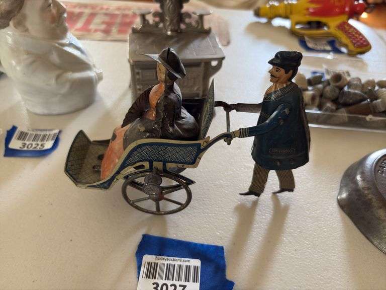 Lehman/ Germany, Going to the Fair litho tin flywheel toy