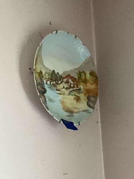 Wall hangings: decorative scenic and courting couples plates