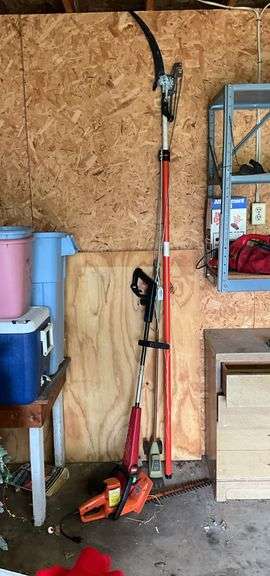 Sears hedge trimmer, Toro trimmer/edger, electric grass shear, pole pruner