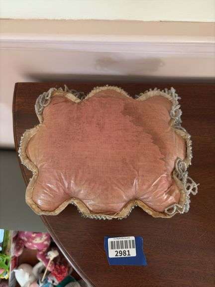 Victorian elaborate beaded velvet pincushion