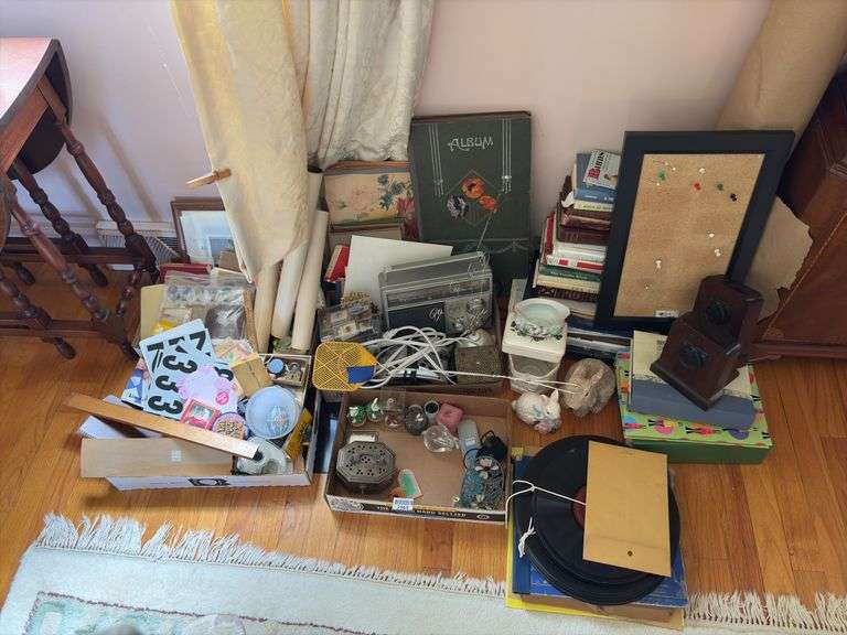 Large assorted lot of collectibles, decor items, and household items