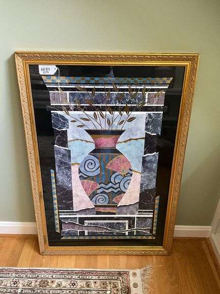 Print of vase in gilt frame 27x39.5
