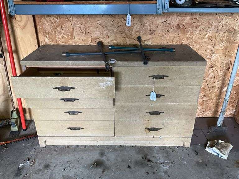 MCM mid-century modern chest of drawers - no contents 50x18x30