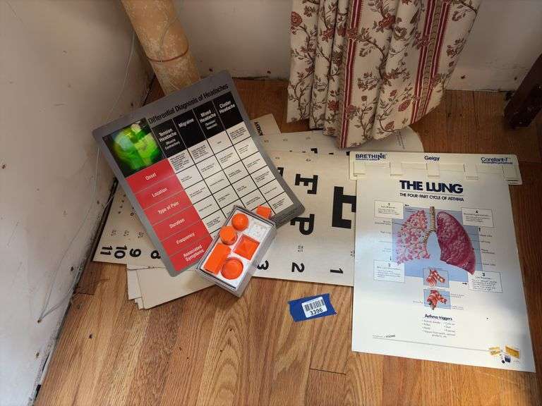Vision test charts, medical charts - Hurley Real Estate &amp; Auctions