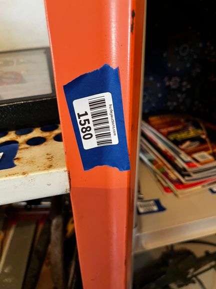 Crush soda advertising store display shelf 54 in x 29 in x 19 in - no contents, MUST COME DURING LAST 2 HOURS OF PICKUP FOR THIS ITEM.