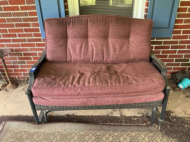 Patio glider w/ cushions