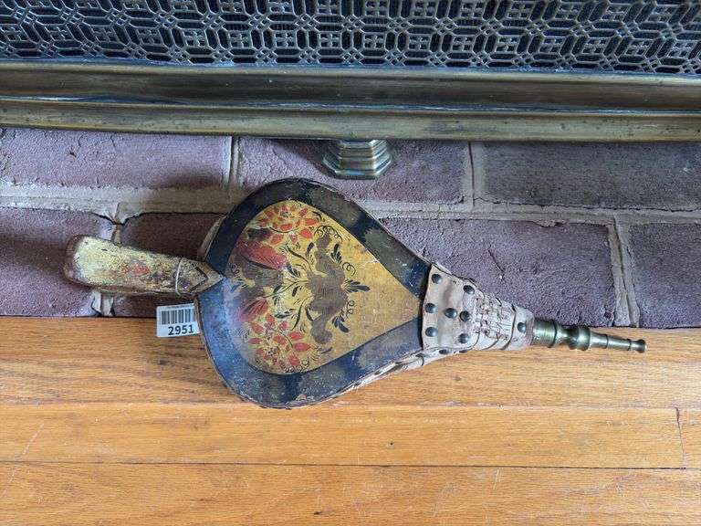 Fireplace bellows w/ original paint decoration
