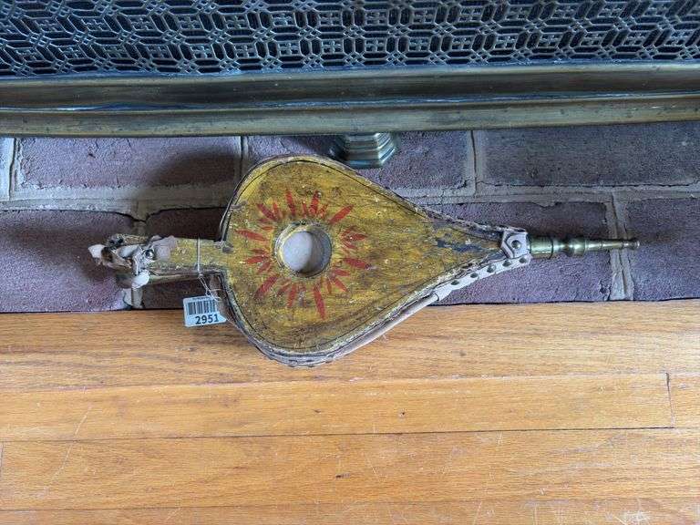 Fireplace bellows w/ original paint decoration