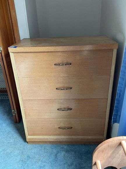 MCM mid-century modern blonde chest of drawers 34x18x43