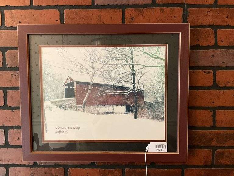 Jacks Mountain Bridge, Fairfield PA framed photo 18x22