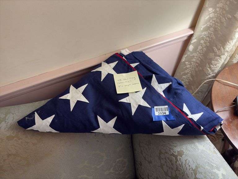 48-star US flag approximately 9' long