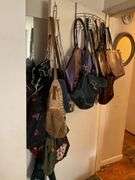 Ladies purses lot and over-the-door hook
