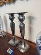 Pair hammered texture candlesticks