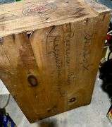 Vintage Rodda Candy wooden advertising shipping crate from Hagerstown, MD, approx 37x26x20