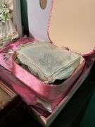 Vintage ladies hankies, lingerie set, jewelry box, misc