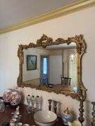 Rococo gilt framed mirror 35x49
