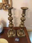 Pair brass candlesticks