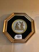 Five wall hangings: framed prints and plaques