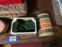 Metal jewelry casket w/ unattached hinge, and dresser/jewelry boxes lot