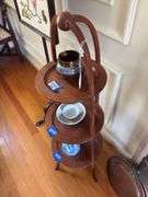 Round 3-tier serving stand - no contents  37in high