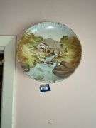 Wall hangings: decorative scenic and courting couples plates