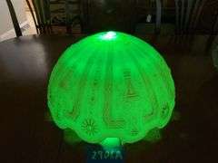 Uranium custard glass hanging bowl lamp shade