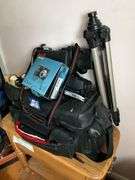 Fuji AV200 camera in box, RCA Camcorder video camera w/ tripod, binoculars