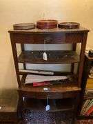 Pair of 2-tier Hepplewhite end stands w/ drawers - no contents 26x14x23