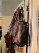 Ladies purses lot and over-the-door hook