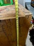Vintage Rodda Candy wooden advertising shipping crate from Hagerstown, MD, approx 37x26x20