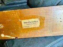 Schulze & Van Stee MFG. Co. Arched swivel dresser mirror on turned supports