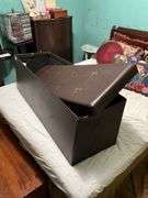 Brown vinyl storage chest