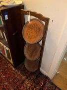 3-tier folding serving stand 35in high