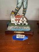 Jim Shore golfer figure, and CA lighthouse model