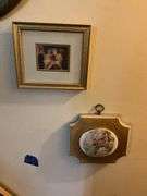 Six wall hangings: framed prints and plaques