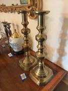 Pair brass candlesticks