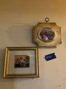 Five wall hangings: framed prints and plaques